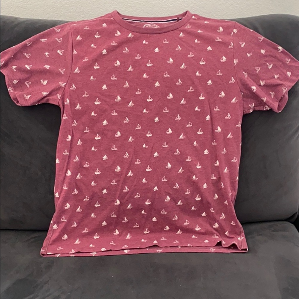 Red t shirt with Sailboats